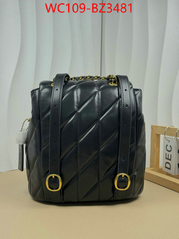 Coach Bags(4A)-Backpack- designer ID: BZ3481 $: 109USD,