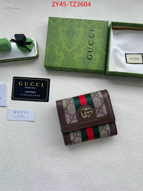Gucci Bags(4A)-Wallet- top quality replica ID: TZ3604 $: 45USD,