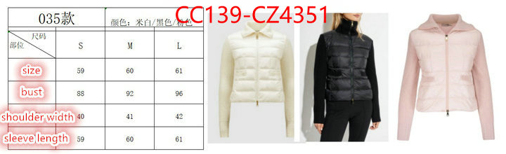 Down jacket Women-Moncler cheap replica designer ID: CZ4351 $: 139USD