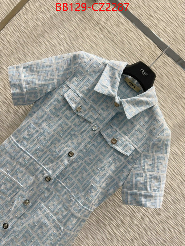 Clothing-Fendi top perfect fake ID: CZ2287 $: 129USD