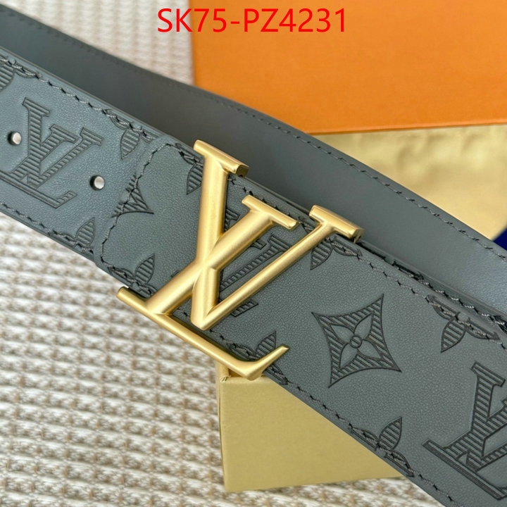 Belts-LV top quality fake ID: PZ4231 $: 75USD