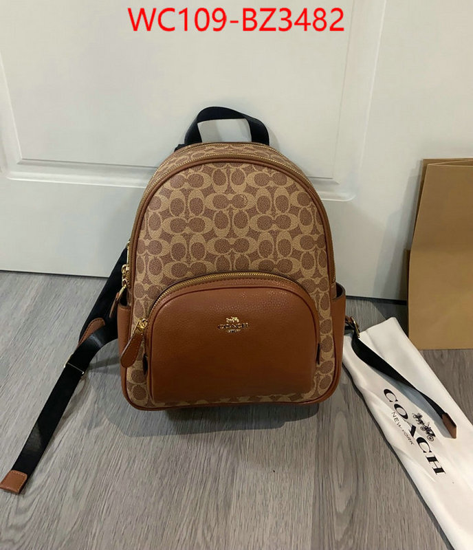 Coach Bags(4A)-Backpack- aaaaa replica ID: BZ3482 $: 109USD,