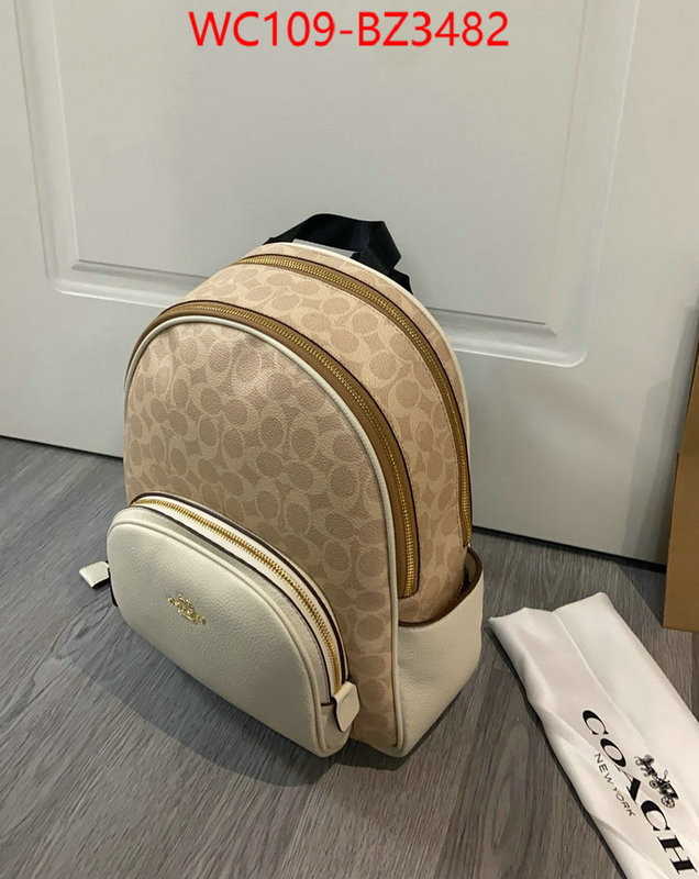 Coach Bags(4A)-Backpack- aaaaa replica ID: BZ3482 $: 109USD,