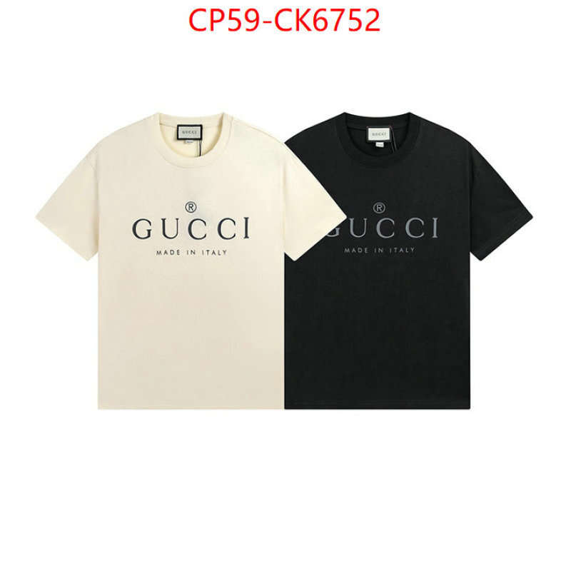 Clothing-Gucci buy best high-quality ID: CK6752 $: 59USD
