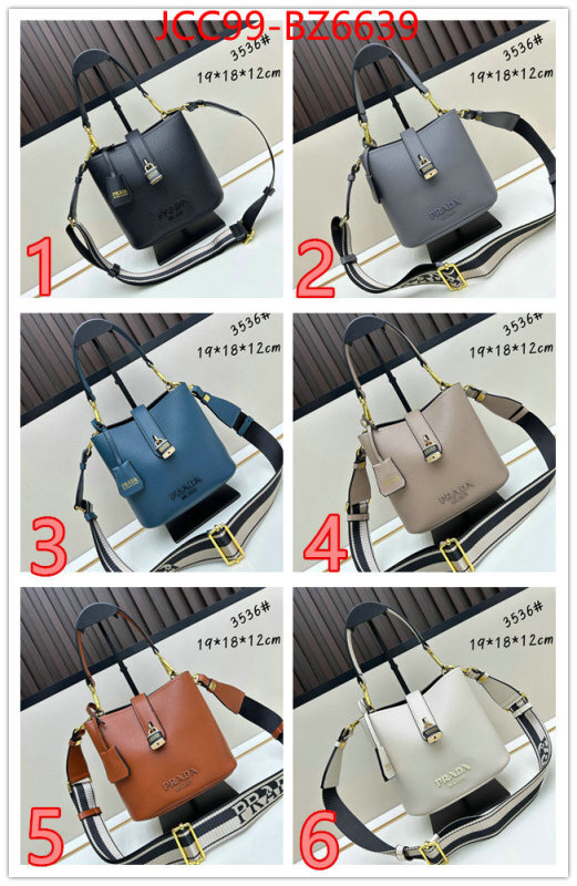 Prada Bags(4A)-bucket bag luxury 7 star replica ID: BZ6639 $: 99USD,