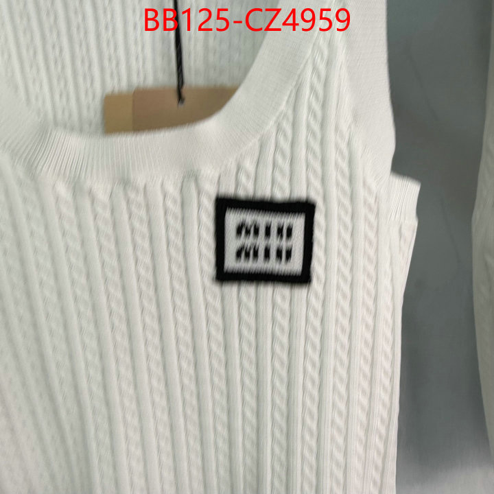 Clothing-MIU MIU 2024 perfect replica designer ID: CZ4959 $: 125USD