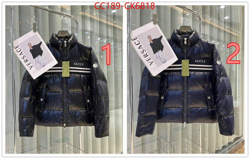 Down jacket Men-Gucci replica 1:1 high quality ID: CK6818 $: 189USD