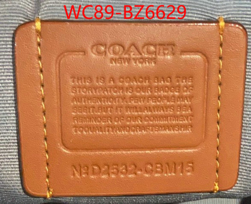 Coach Bags(4A)-Crossbody- what is a 1:1 replica ID: BZ6629 $: 89USD,