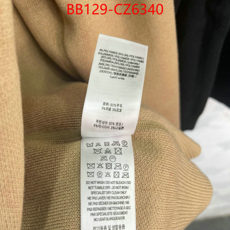 Clothing-Burberry luxury fashion replica designers ID: CZ6340 $: 129USD