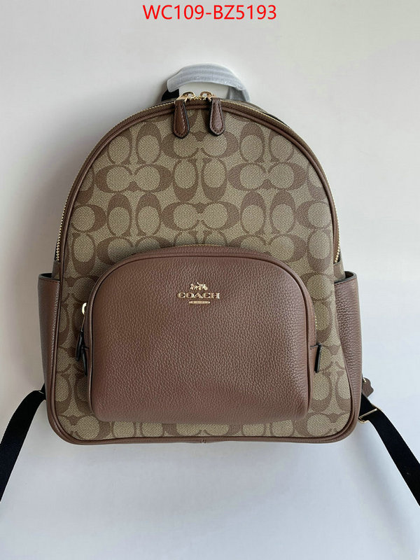 Coach Bags(4A)-Backpack- outlet 1:1 replica ID: BZ5193 $: 109USD,