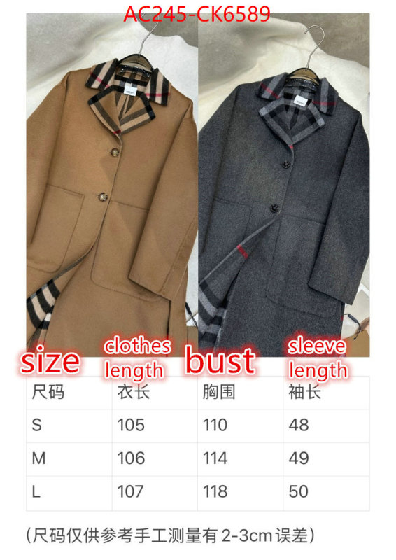 Down jacket Women-Burberry luxury 7 star replica ID: CK6589 $: 245USD