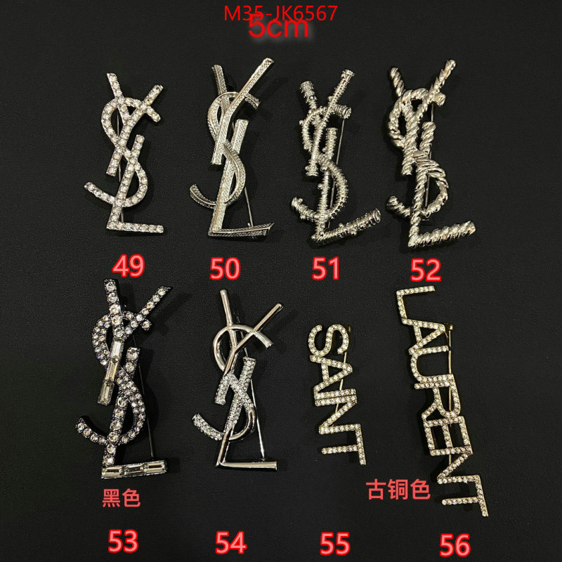 Jewelry-YSL top perfect fake ID: JK6567 $: 35USD