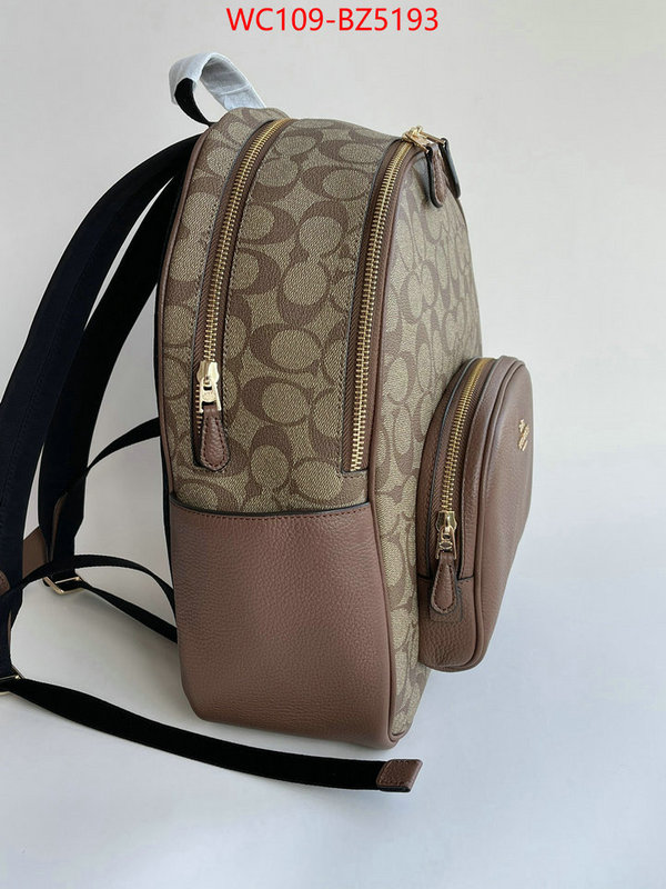 Coach Bags(4A)-Backpack- outlet 1:1 replica ID: BZ5193 $: 109USD,