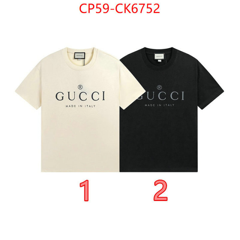 Clothing-Gucci buy best high-quality ID: CK6752 $: 59USD