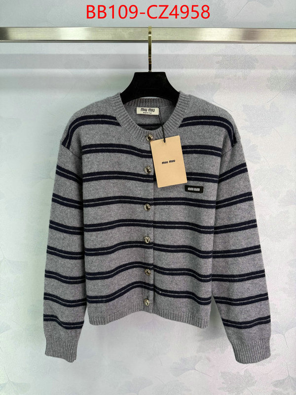Clothing-MIU MIU how to buy replcia ID: CZ4958 $: 109USD