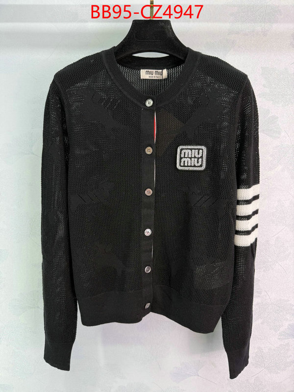Clothing-MIU MIU we provide top cheap aaaaa ID: CZ4947 $: 95USD
