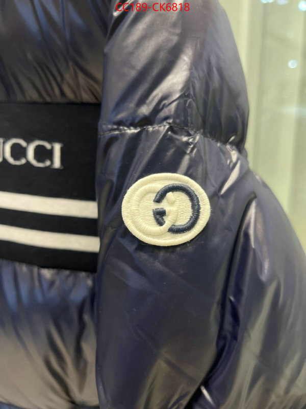 Down jacket Men-Gucci replica 1:1 high quality ID: CK6818 $: 189USD