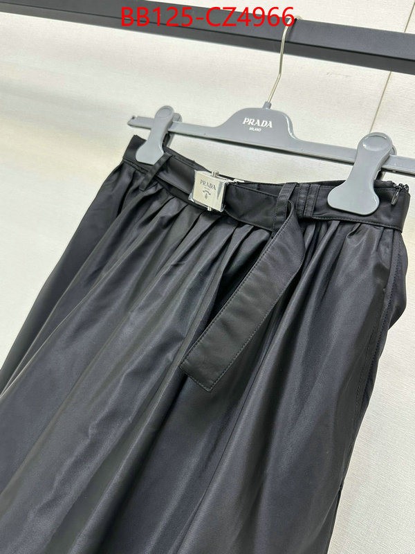 Clothing-Prada the quality replica ID: CZ4966 $: 125USD
