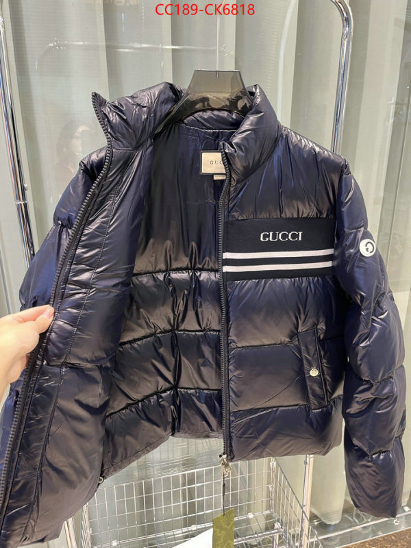 Down jacket Men-Gucci replica 1:1 high quality ID: CK6818 $: 189USD