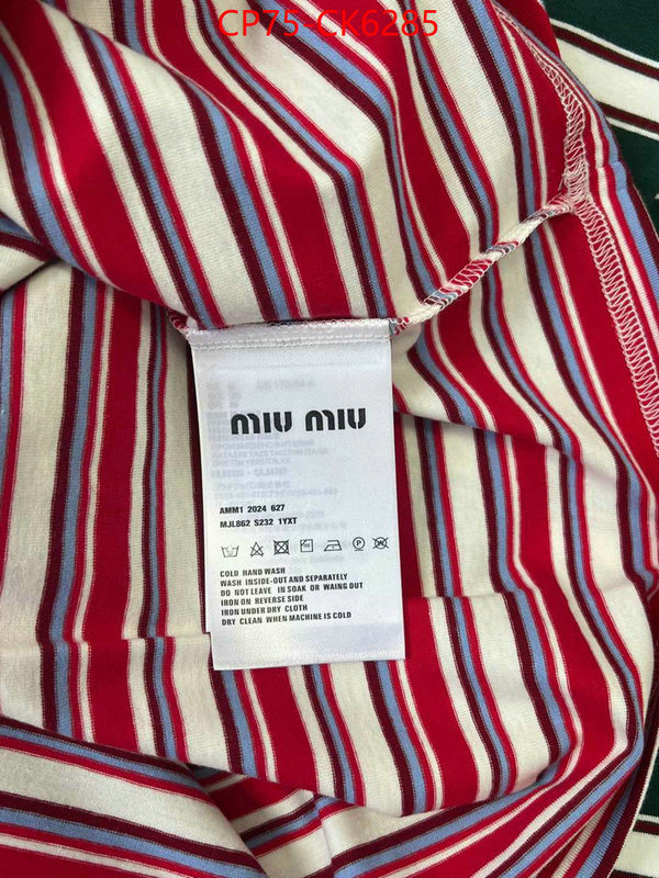 Clothing-MIU MIU designer 1:1 replica ID: CK6285 $: 75USD