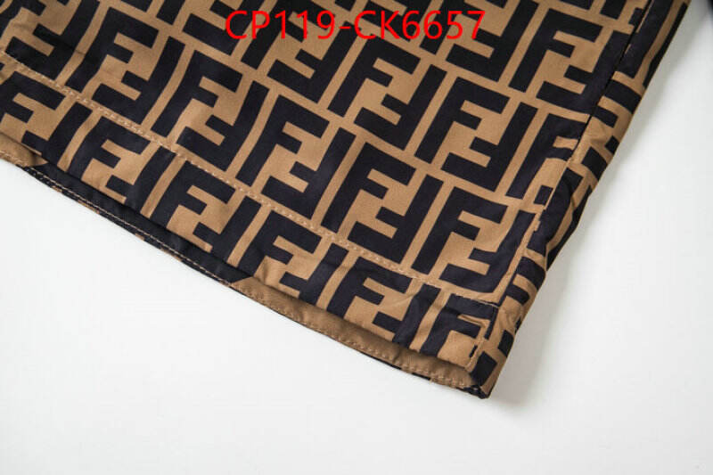 Clothing-Fendi the highest quality fake ID: CK6657 $: 119USD