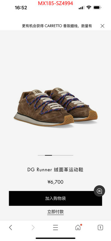 Men Shoes-DG what best designer replicas ID: SZ4994 $: 185USD