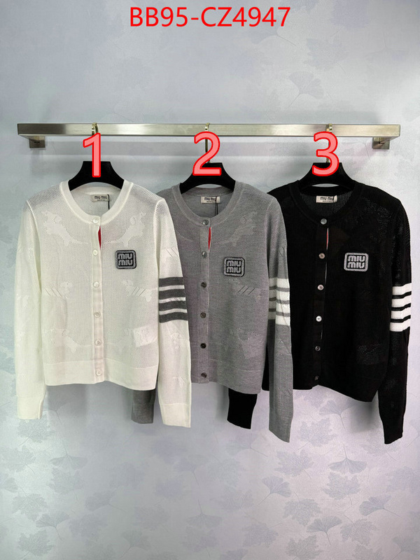 Clothing-MIU MIU we provide top cheap aaaaa ID: CZ4947 $: 95USD