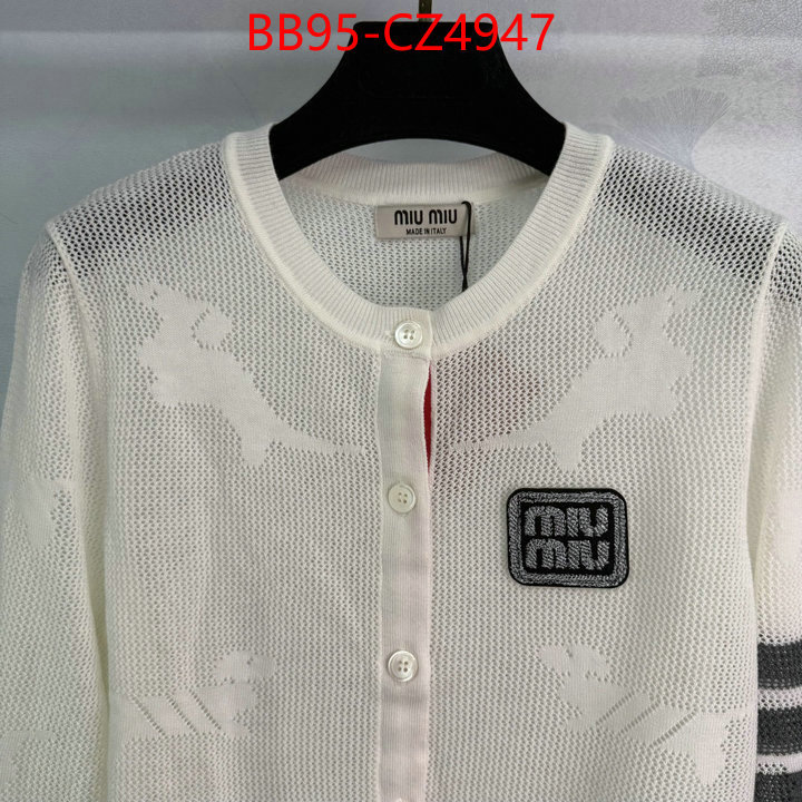 Clothing-MIU MIU we provide top cheap aaaaa ID: CZ4947 $: 95USD