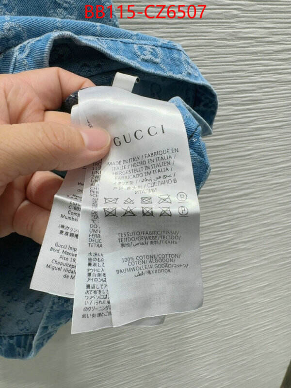 Clothing-Gucci luxury ID: CZ6507 $: 115USD