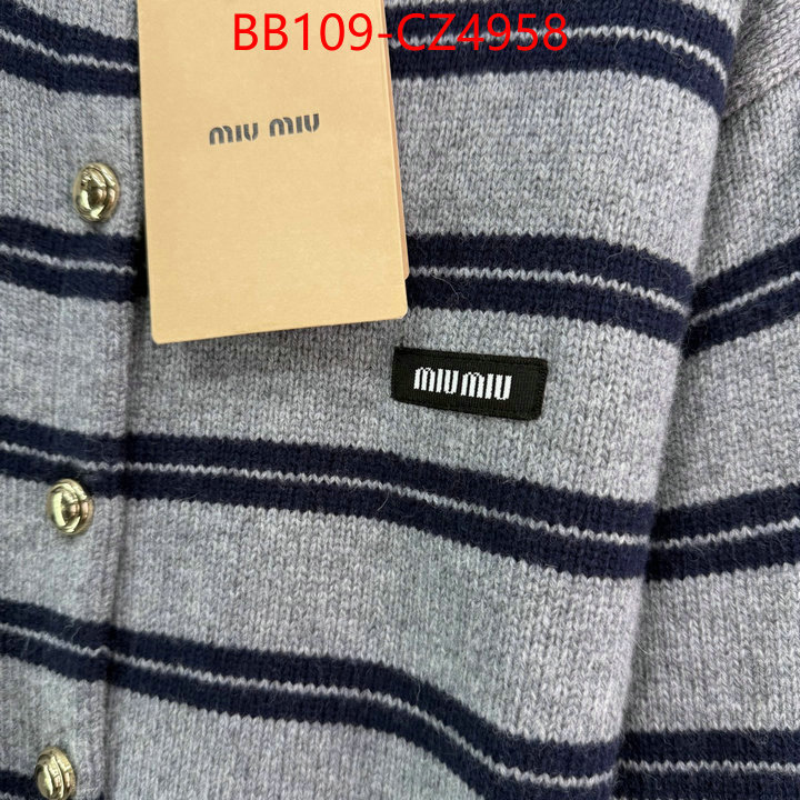 Clothing-MIU MIU how to buy replcia ID: CZ4958 $: 109USD