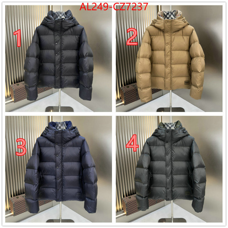 Down jacket Men-Burberry replica 1:1 high quality ID: CZ7237 $: 249USD