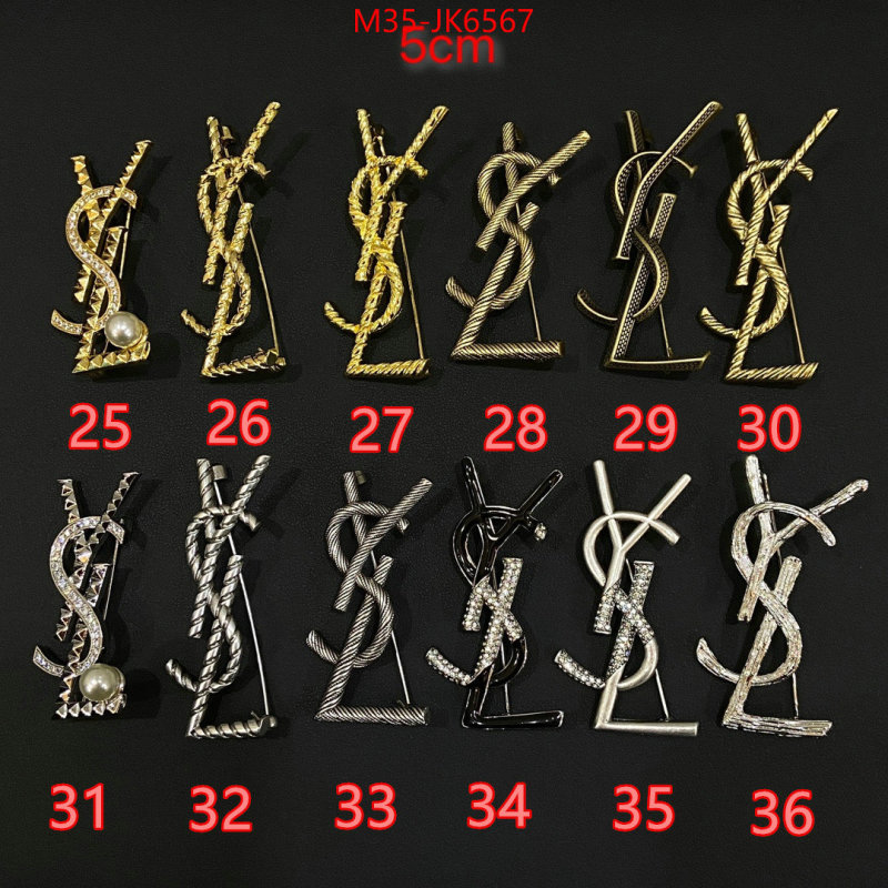 Jewelry-YSL top perfect fake ID: JK6567 $: 35USD