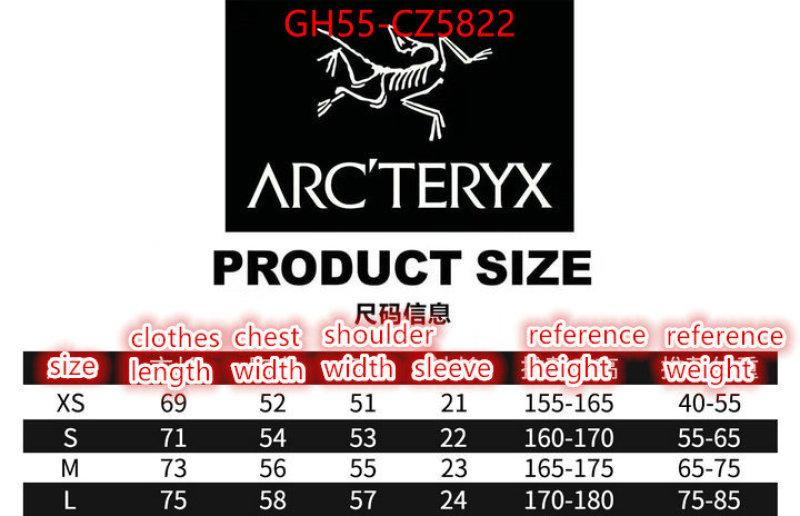 Clothing-ARCTERYX replica best ID: CZ5822 $: 55USD