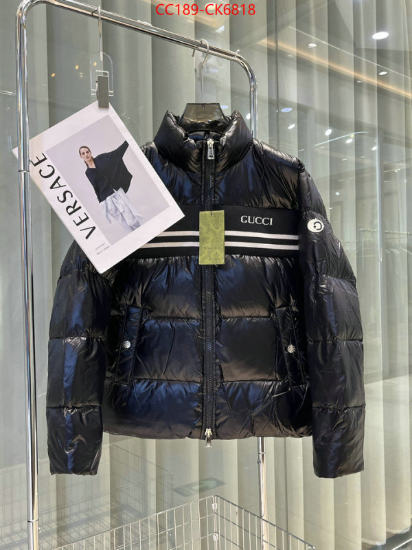 Down jacket Men-Gucci replica 1:1 high quality ID: CK6818 $: 189USD