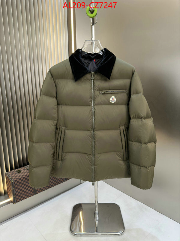 Down jacket Men-Moncler what's the best to buy replica ID: CZ7247 $: 209USD
