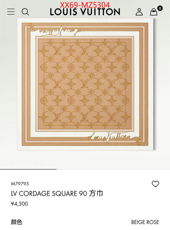Scarf-LV top fake designer ID: MZ5304 $: 69USD