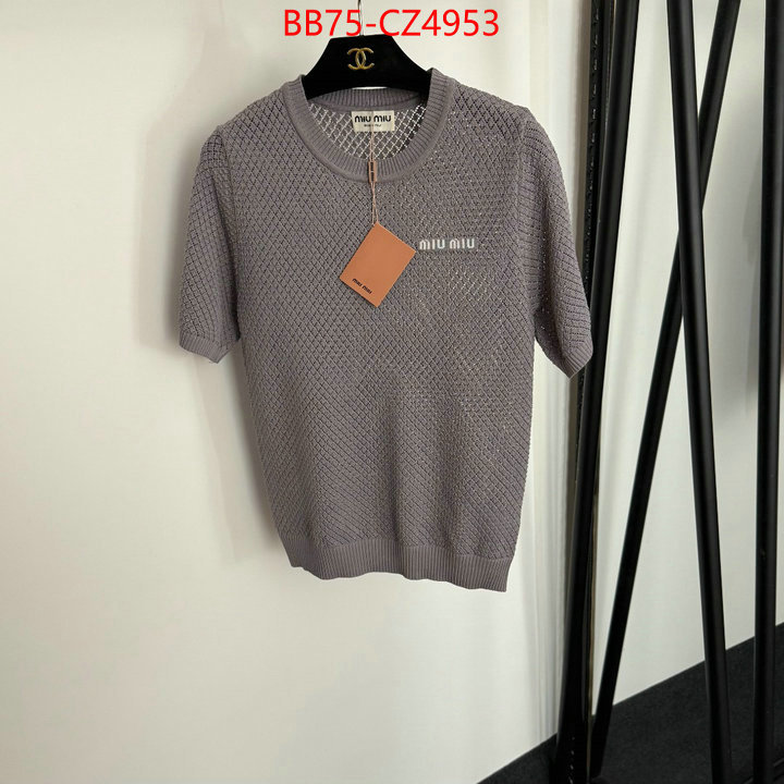 Clothing-MIU MIU cheap wholesale ID: CZ4953 $: 75USD