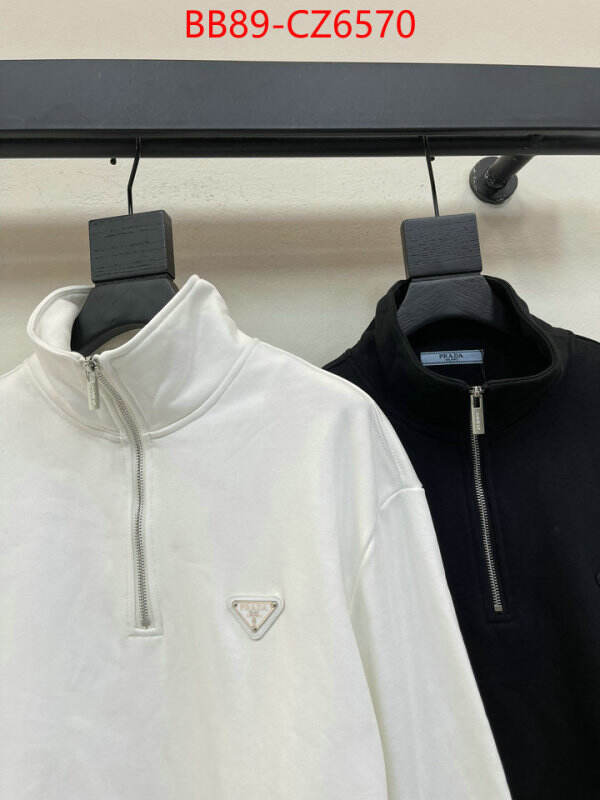 Clothing-Prada top designer replica ID: CZ6570 $: 89USD