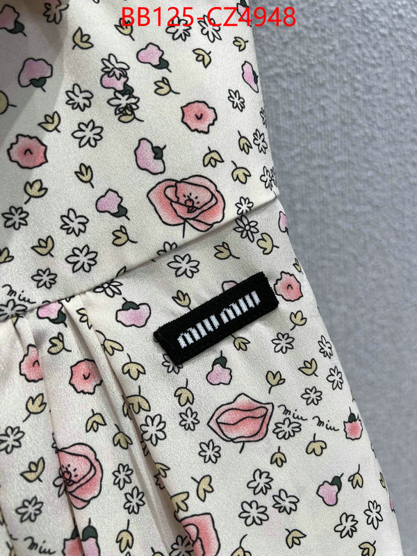 Clothing-MIU MIU quality aaaaa replica ID: CZ4948 $: 125USD