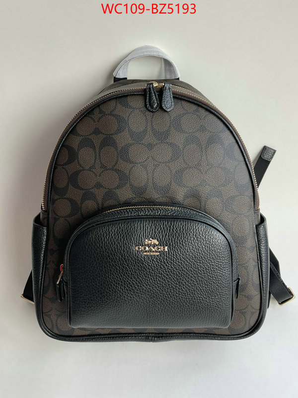 Coach Bags(4A)-Backpack- outlet 1:1 replica ID: BZ5193 $: 109USD,