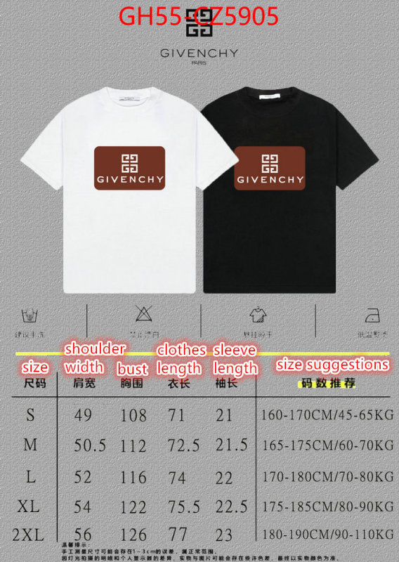 Clothing-Givenchy what is a 1:1 replica ID: CZ5905 $: 55USD