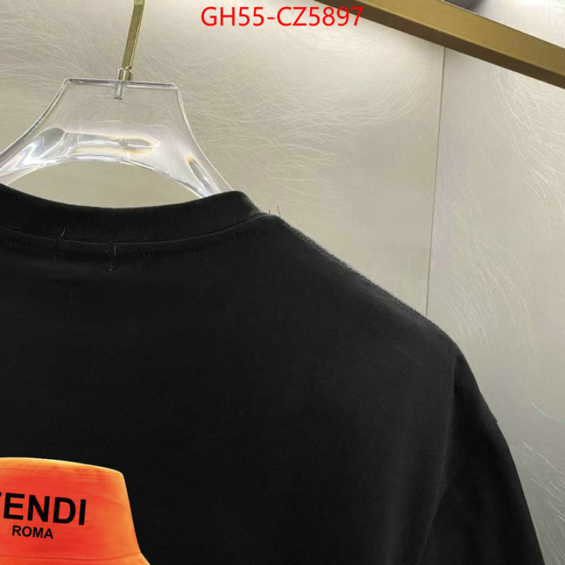 Clothing-Fendi top designer replica ID: CZ5897 $: 55USD