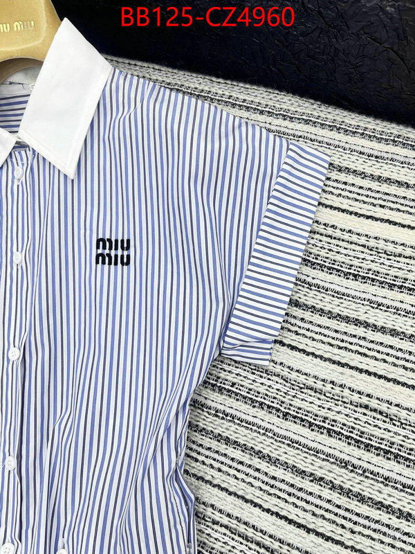 Clothing-MIU MIU the top ultimate knockoff ID: CZ4960 $: 125USD