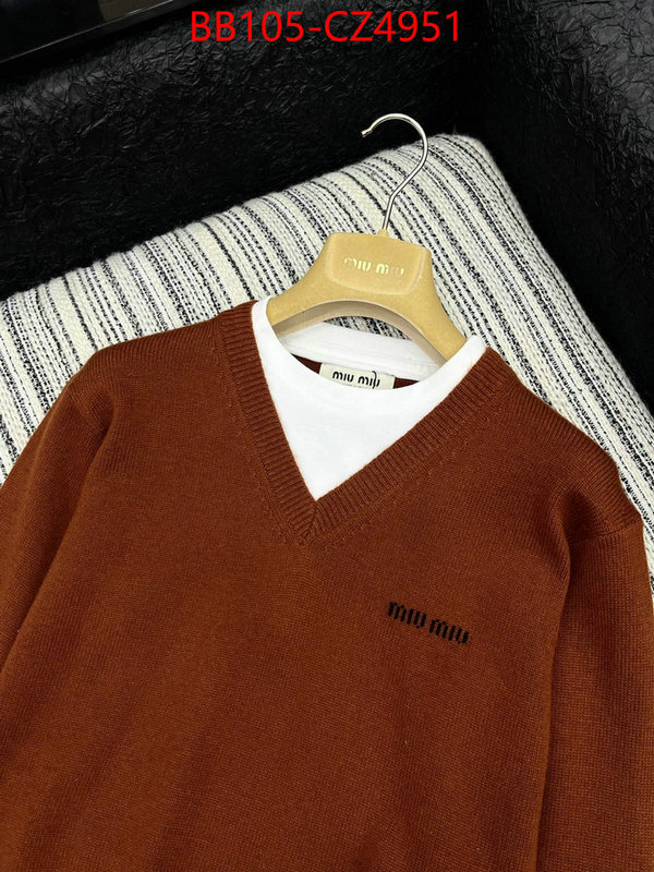 Clothing-MIU MIU most desired ID: CZ4951 $: 105USD