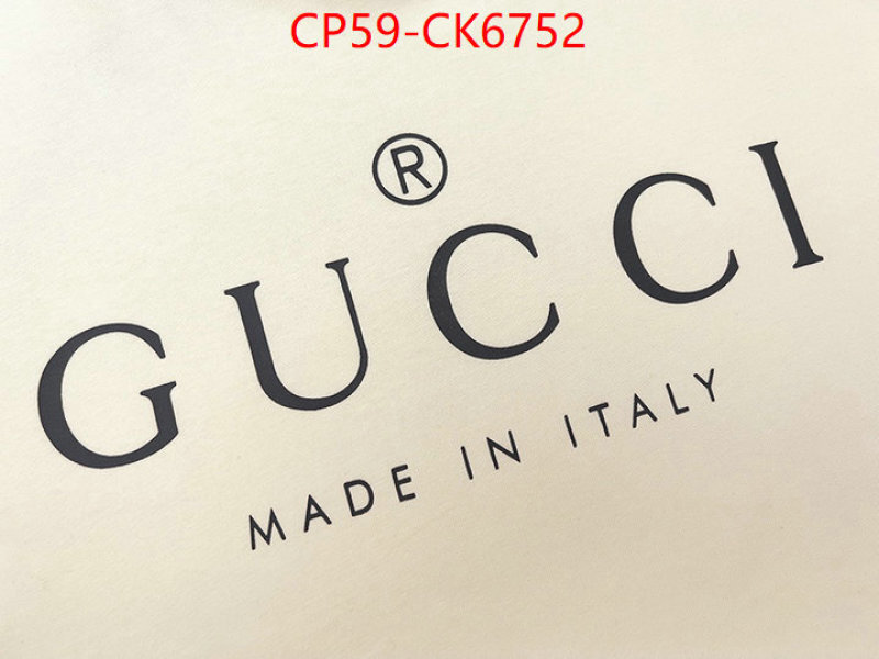 Clothing-Gucci buy best high-quality ID: CK6752 $: 59USD