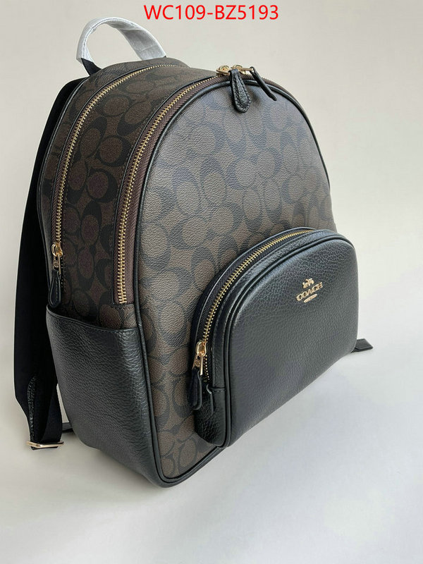 Coach Bags(4A)-Backpack- outlet 1:1 replica ID: BZ5193 $: 109USD,