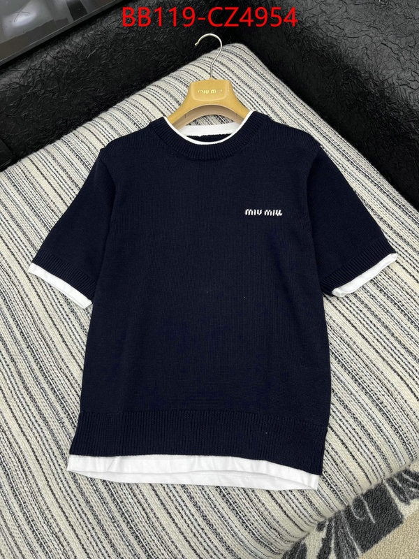 Clothing-MIU MIU buy aaaaa cheap ID: CZ4954 $: 119USD
