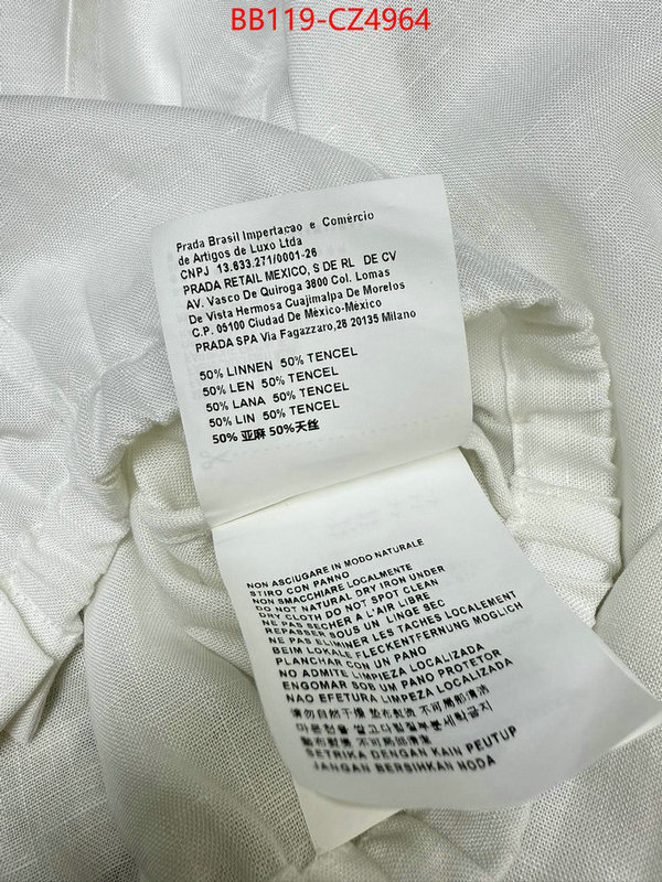 Clothing-Prada best quality replica ID: CZ4964 $: 119USD