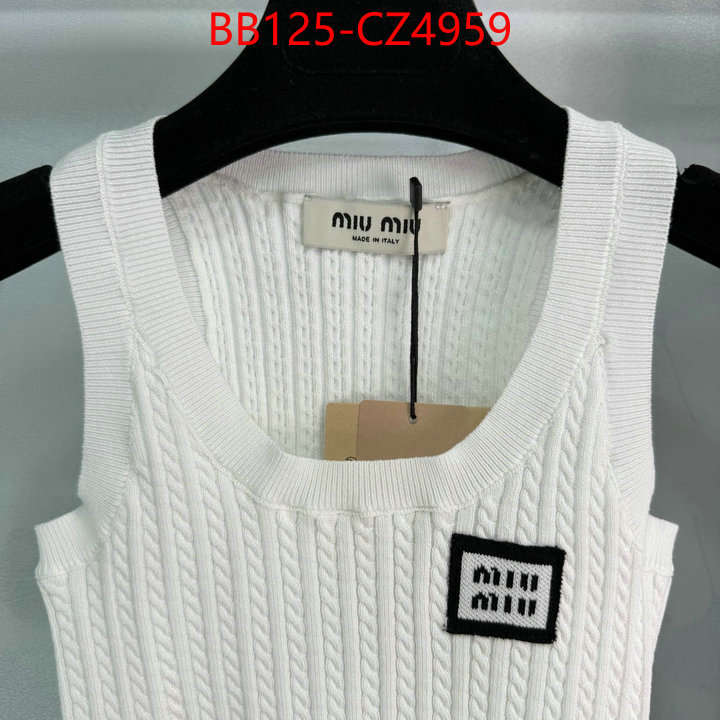 Clothing-MIU MIU 2024 perfect replica designer ID: CZ4959 $: 125USD