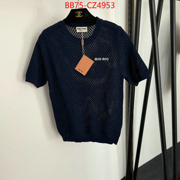 Clothing-MIU MIU cheap wholesale ID: CZ4953 $: 75USD